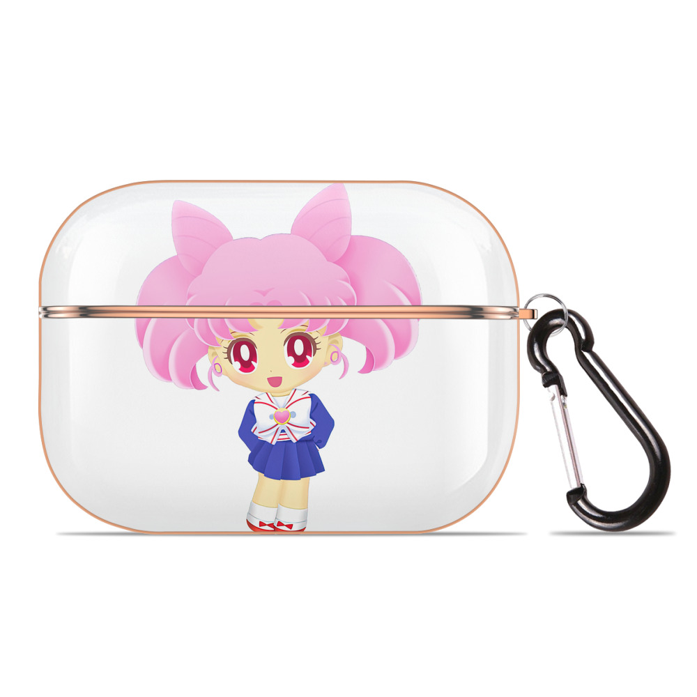 （画像用） 美少女戦士セーラームーン ちびうさ Sailor Moon Chibiusa Tsukino Usagi Small Lady Serenity 【AirPods Pro用】ハードシェル保護ケース｜耐衝撃・防指紋・カラビナ付き商品仕様