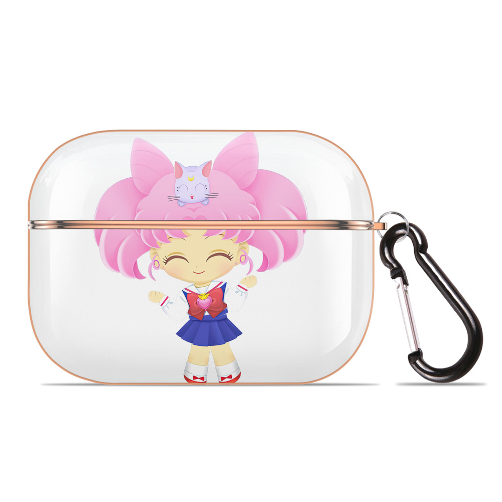 （画像用） 美少女戦士セーラームーン ちびうさ Sailor Moon Chibiusa Tsukino Usagi Small Lady Serenity 【AirPods Pro用】ハードシェル保護ケース｜耐衝撃・防指紋・カラビナ付き商品仕様
