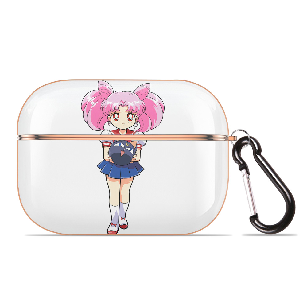 （画像用） 美少女戦士セーラームーン ちびうさ Sailor Moon Chibiusa Tsukino Usagi Small Lady Serenity 【AirPods Pro用】ハードシェル保護ケース｜耐衝撃・防指紋・カラビナ付き商品仕様