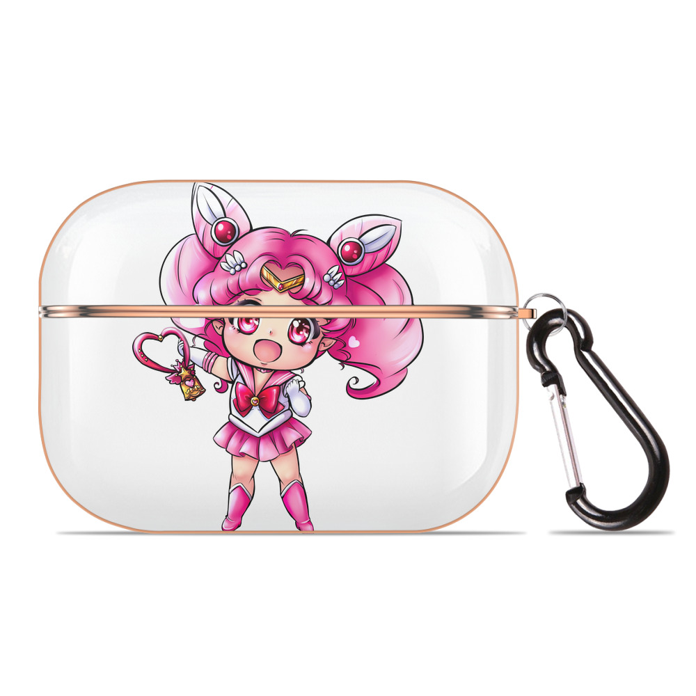 （画像用） 美少女戦士セーラームーン ちびうさ Sailor Moon Chibiusa Tsukino Usagi Small Lady Serenity 【AirPods Pro用】ハードシェル保護ケース｜耐衝撃・防指紋・カラビナ付き商品仕様