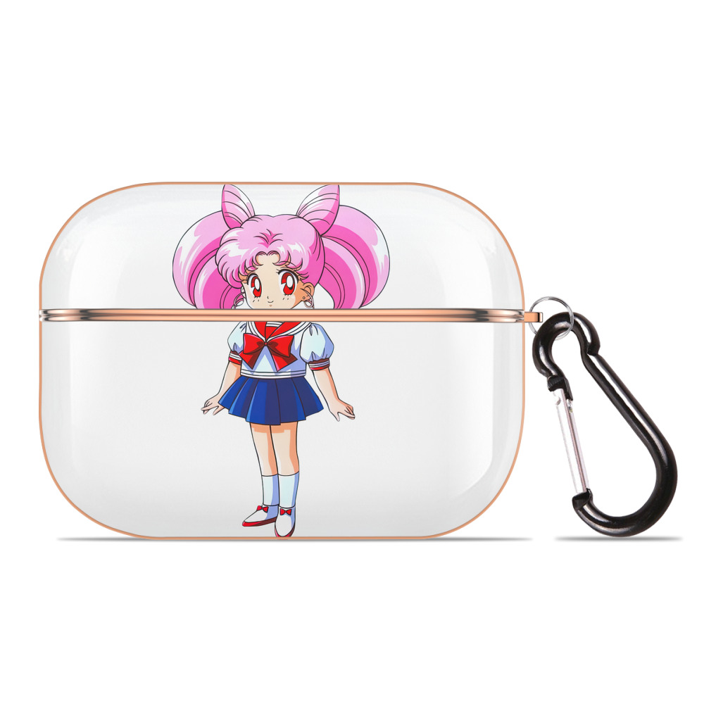 （画像用） 美少女戦士セーラームーン ちびうさ Sailor Moon Chibiusa Tsukino Usagi Small Lady Serenity 【AirPods Pro用】ハードシェル保護ケース｜耐衝撃・防指紋・カラビナ付き商品仕様