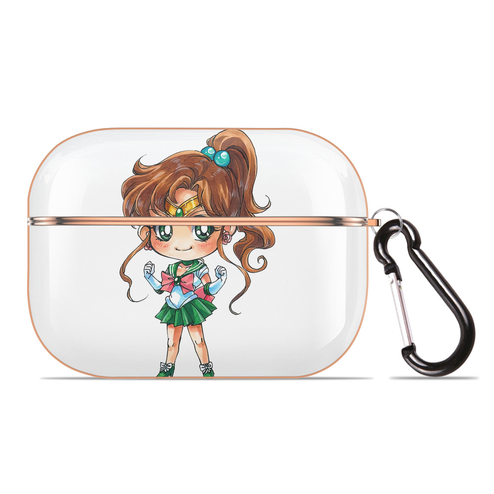 （画像用） 美少女戦士セーラームーン 木野 まこと きの まこと Sailor Moon Kino Makoto （セーラージュピター；Sailor Jupiter） 【AirPods Pro用】ハードシェル保護ケース｜耐衝撃・防指紋・カラビナ付き商品仕様