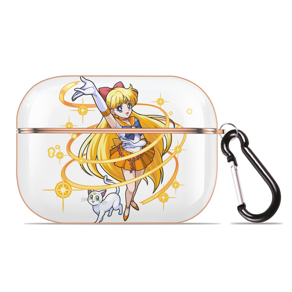（画像用） 美少女戦士セーラームーン 愛野 美奈子 あいの みなこ Sailor Moon Aino Minako 【AirPods Pro用】ハードシェル保護ケース｜耐衝撃・防指紋・カラビナ付き商品仕様