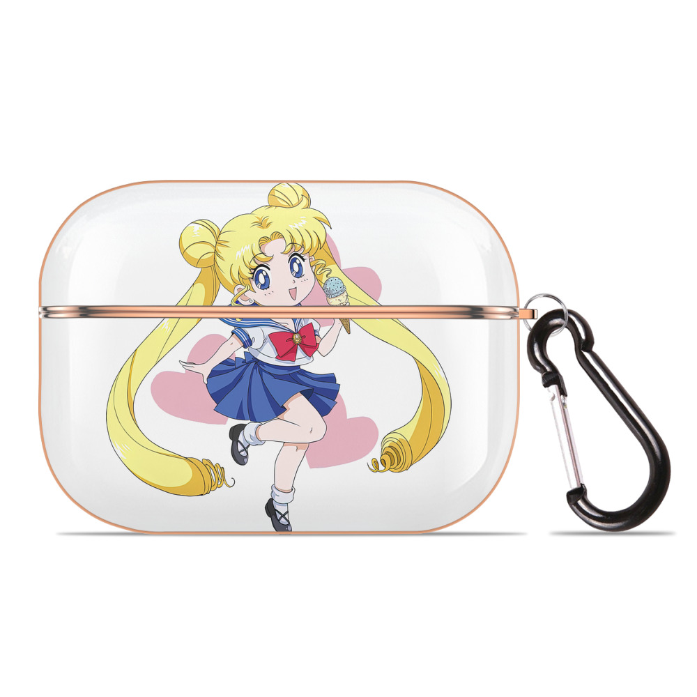 （画像用） 美少女戦士セーラームーン 愛野 美奈子 あいの みなこ Sailor Moon Aino Minako 【AirPods Pro用】ハードシェル保護ケース｜耐衝撃・防指紋・カラビナ付き商品仕様