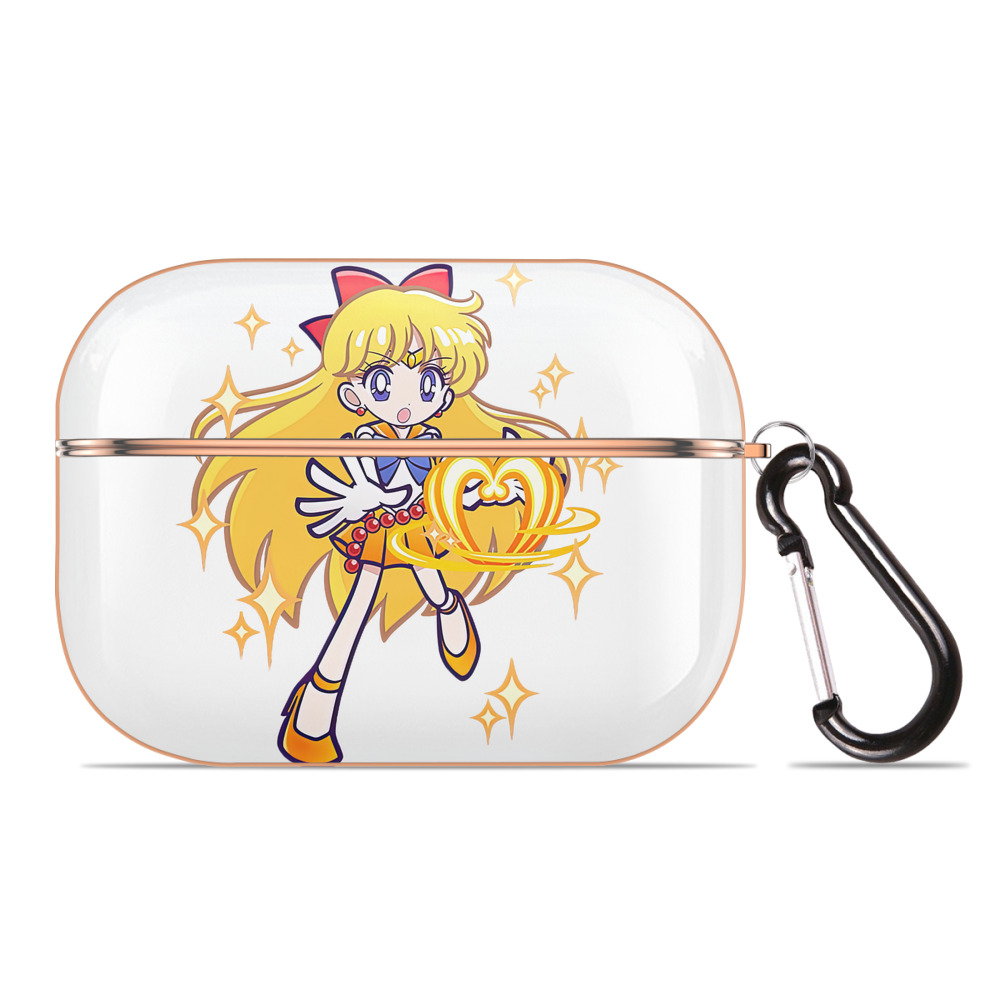 （画像用） 美少女戦士セーラームーン 愛野 美奈子 あいの みなこ Sailor Moon Aino Minako 【AirPods Pro用】ハードシェル保護ケース｜耐衝撃・防指紋・カラビナ付き商品仕様