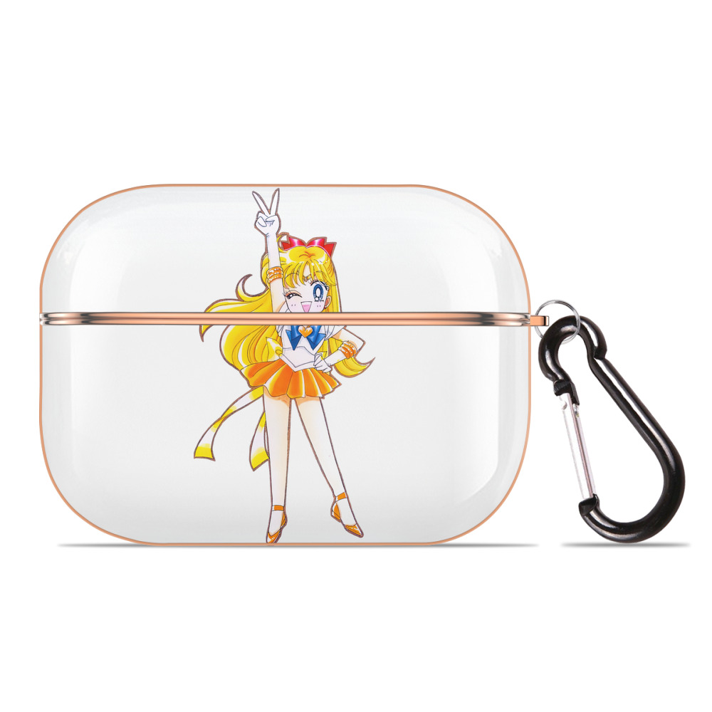 （画像用） 美少女戦士セーラームーン 愛野 美奈子 あいの みなこ Sailor Moon Aino Minako 【AirPods Pro用】ハードシェル保護ケース｜耐衝撃・防指紋・カラビナ付き商品仕様