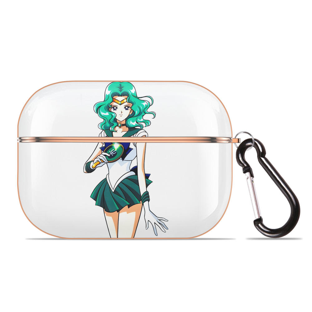 （画像用） 美少女戦士セーラームーン 海王 みちる（かいおう みちる） Sailor Moon Kaiou Michiru 【AirPods Pro用】ハードシェル保護ケース｜耐衝撃・防指紋・カラビナ付き商品仕様
