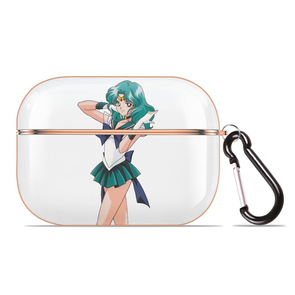 （画像用） 美少女戦士セーラームーン 海王 みちる（かいおう みちる） Sailor Moon Kaiou Michiru 【AirPods Pro用】ハードシェル保護ケース｜耐衝撃・防指紋・カラビナ付き商品仕様