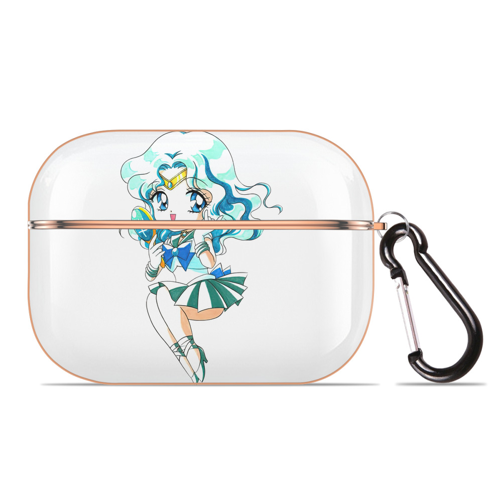 （画像用） 美少女戦士セーラームーン 海王 みちる（かいおう みちる） Sailor Moon Kaiou Michiru 【AirPods Pro用】ハードシェル保護ケース｜耐衝撃・防指紋・カラビナ付き商品仕様