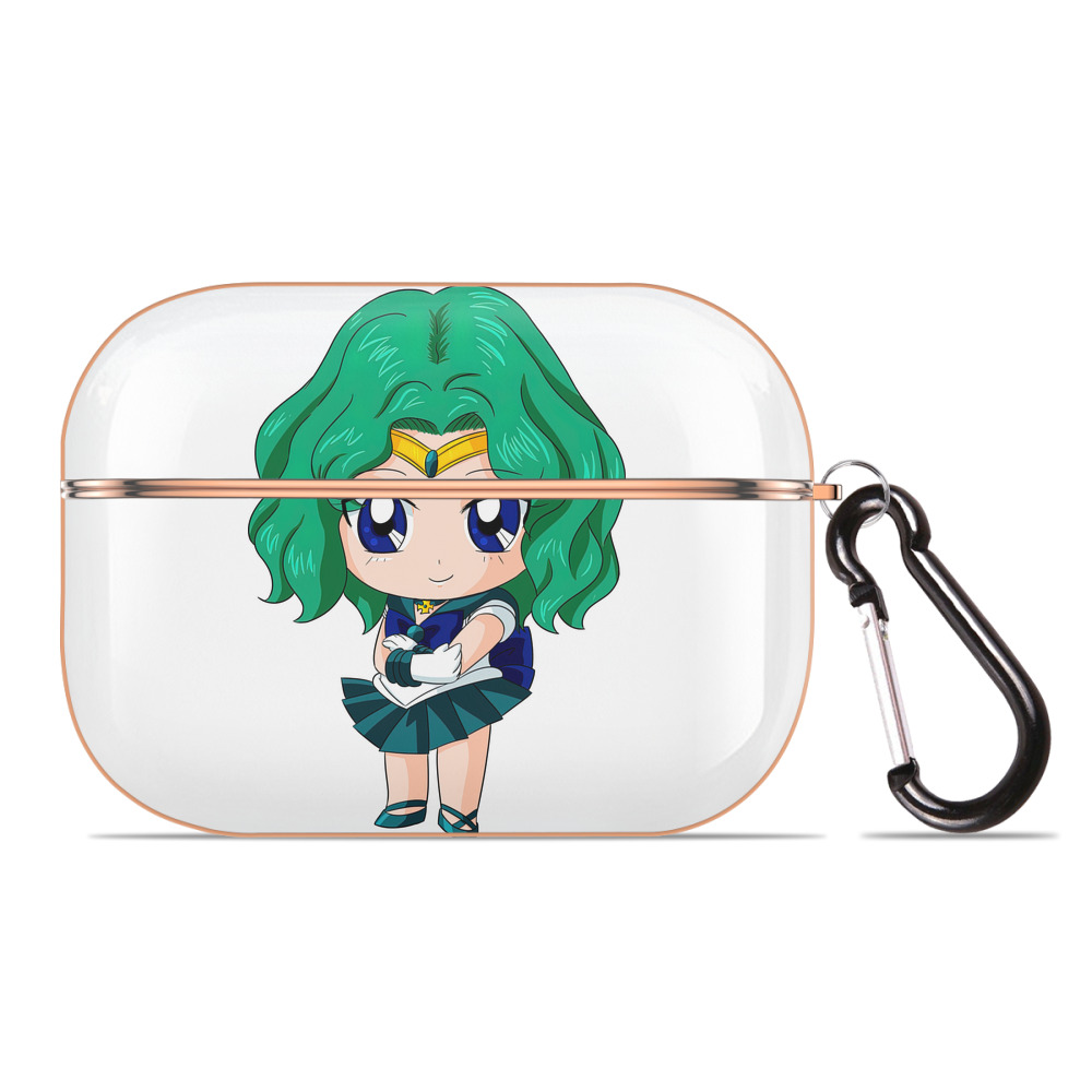 （画像用） 美少女戦士セーラームーン 海王 みちる（かいおう みちる） Sailor Moon Kaiou Michiru 【AirPods Pro用】ハードシェル保護ケース｜耐衝撃・防指紋・カラビナ付き商品仕様