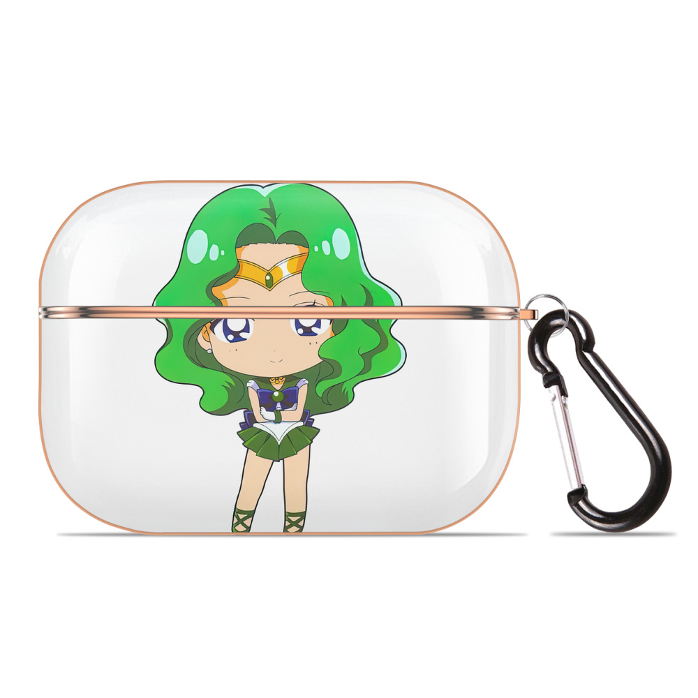 （画像用） 美少女戦士セーラームーン 海王 みちる（かいおう みちる） Sailor Moon Kaiou Michiru 【AirPods Pro用】ハードシェル保護ケース｜耐衝撃・防指紋・カラビナ付き商品仕様