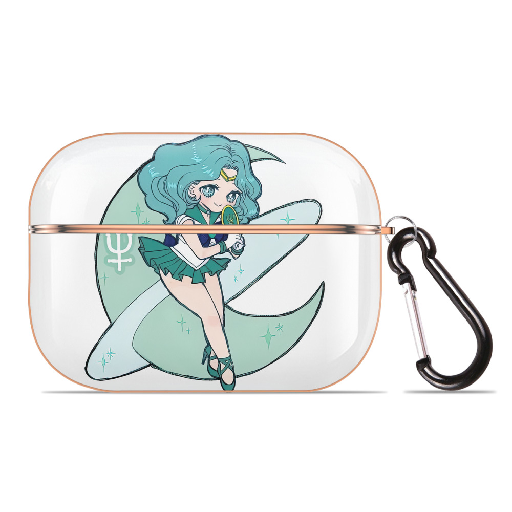 （画像用） 美少女戦士セーラームーン 海王 みちる（かいおう みちる） Sailor Moon Kaiou Michiru 【AirPods Pro用】ハードシェル保護ケース｜耐衝撃・防指紋・カラビナ付き商品仕様