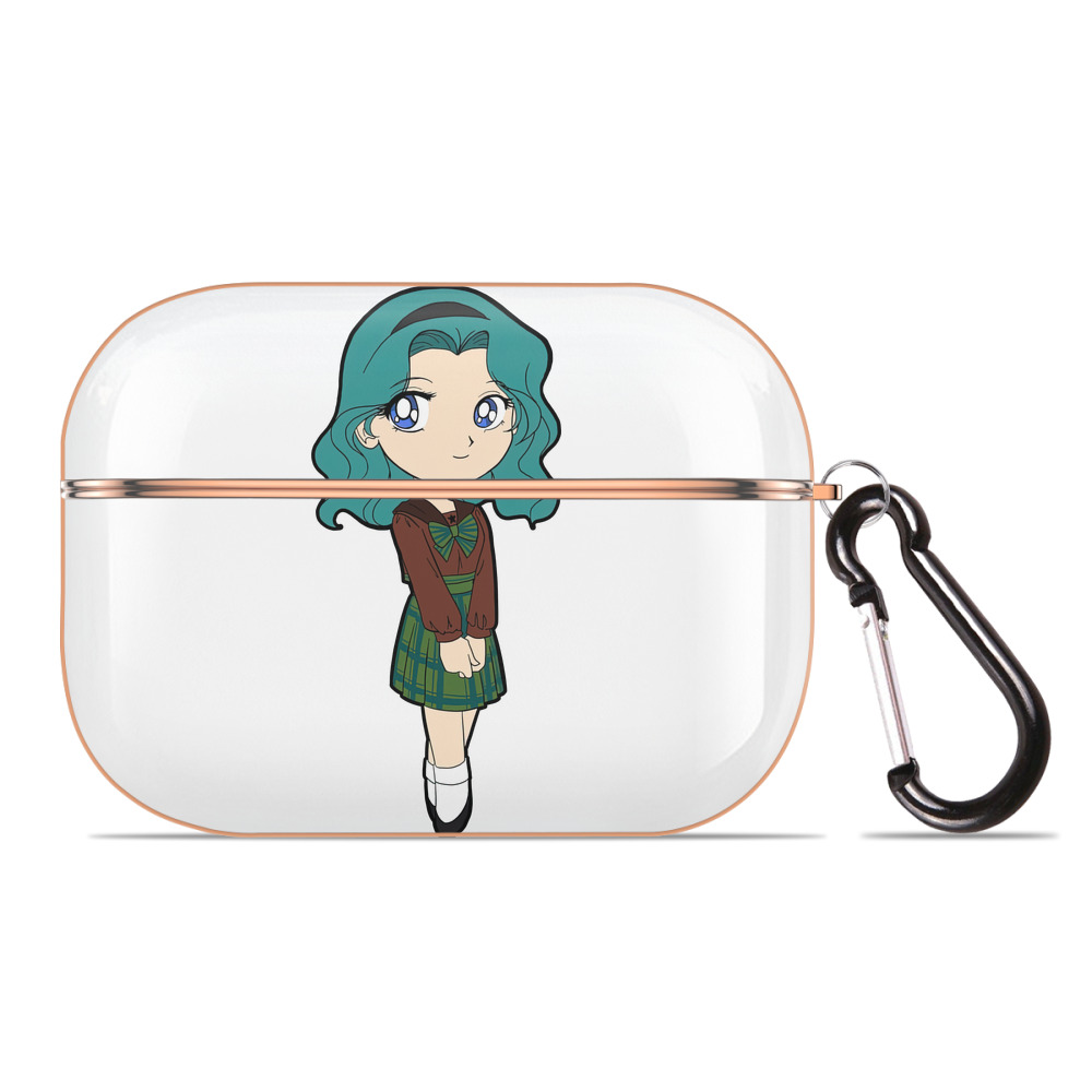 （画像用） 美少女戦士セーラームーン 海王 みちる（かいおう みちる） Sailor Moon Kaiou Michiru 【AirPods Pro用】ハードシェル保護ケース｜耐衝撃・防指紋・カラビナ付き商品仕様