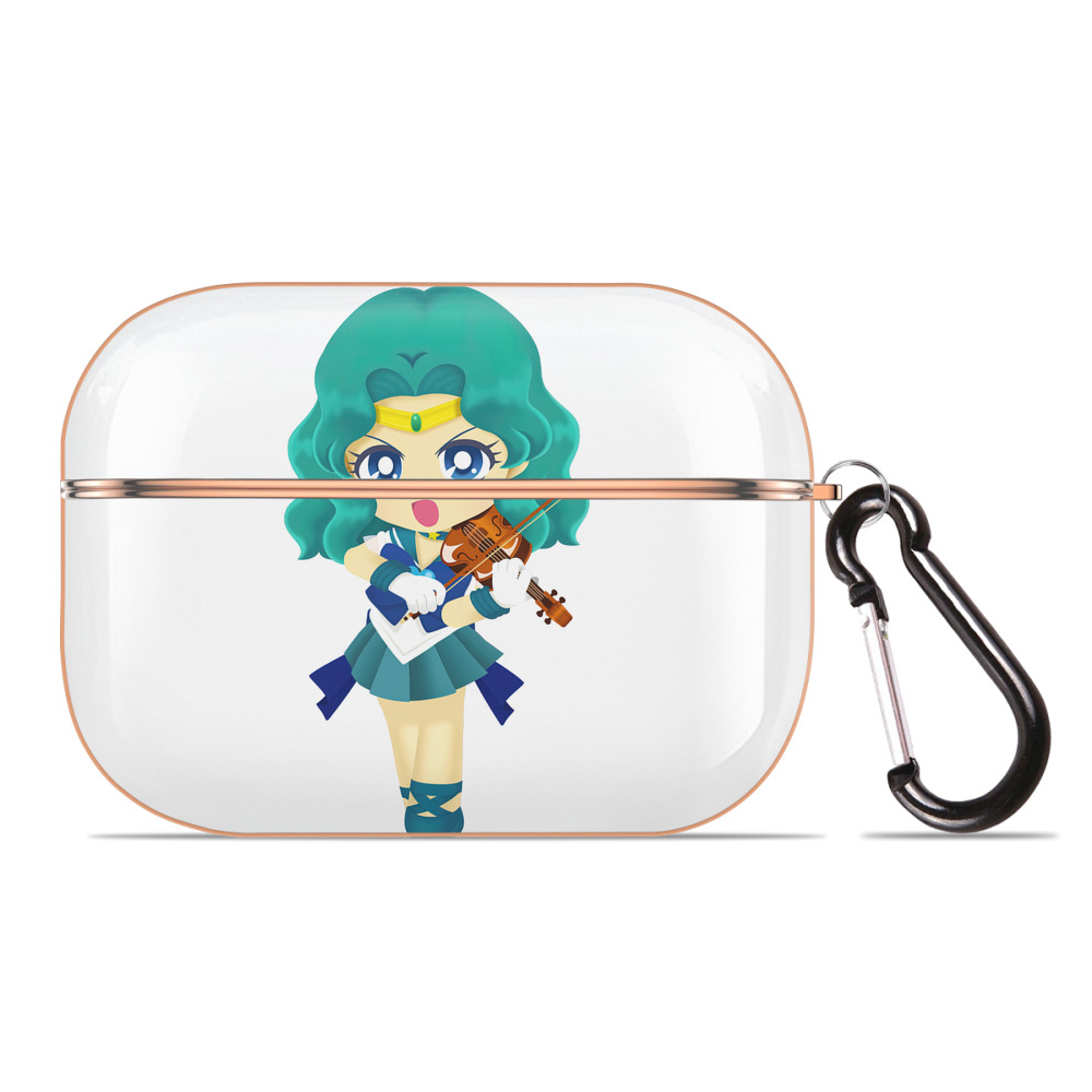 （画像用） 美少女戦士セーラームーン 海王 みちる（かいおう みちる） Sailor Moon Kaiou Michiru 【AirPods Pro用】ハードシェル保護ケース｜耐衝撃・防指紋・カラビナ付き商品仕様