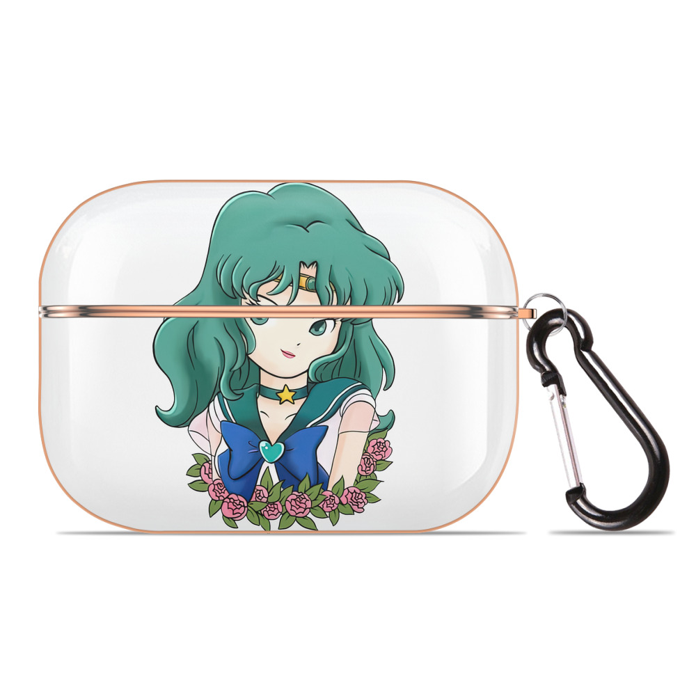 （画像用） 美少女戦士セーラームーン 海王 みちる（かいおう みちる） Sailor Moon Kaiou Michiru 【AirPods Pro用】ハードシェル保護ケース｜耐衝撃・防指紋・カラビナ付き商品仕様