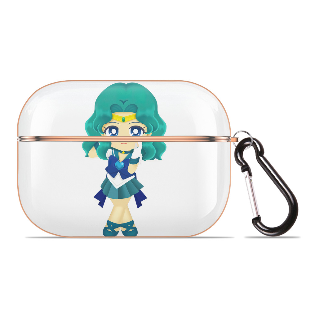 （画像用） 美少女戦士セーラームーン 海王 みちる（かいおう みちる） Sailor Moon Kaiou Michiru 【AirPods Pro用】ハードシェル保護ケース｜耐衝撃・防指紋・カラビナ付き商品仕様