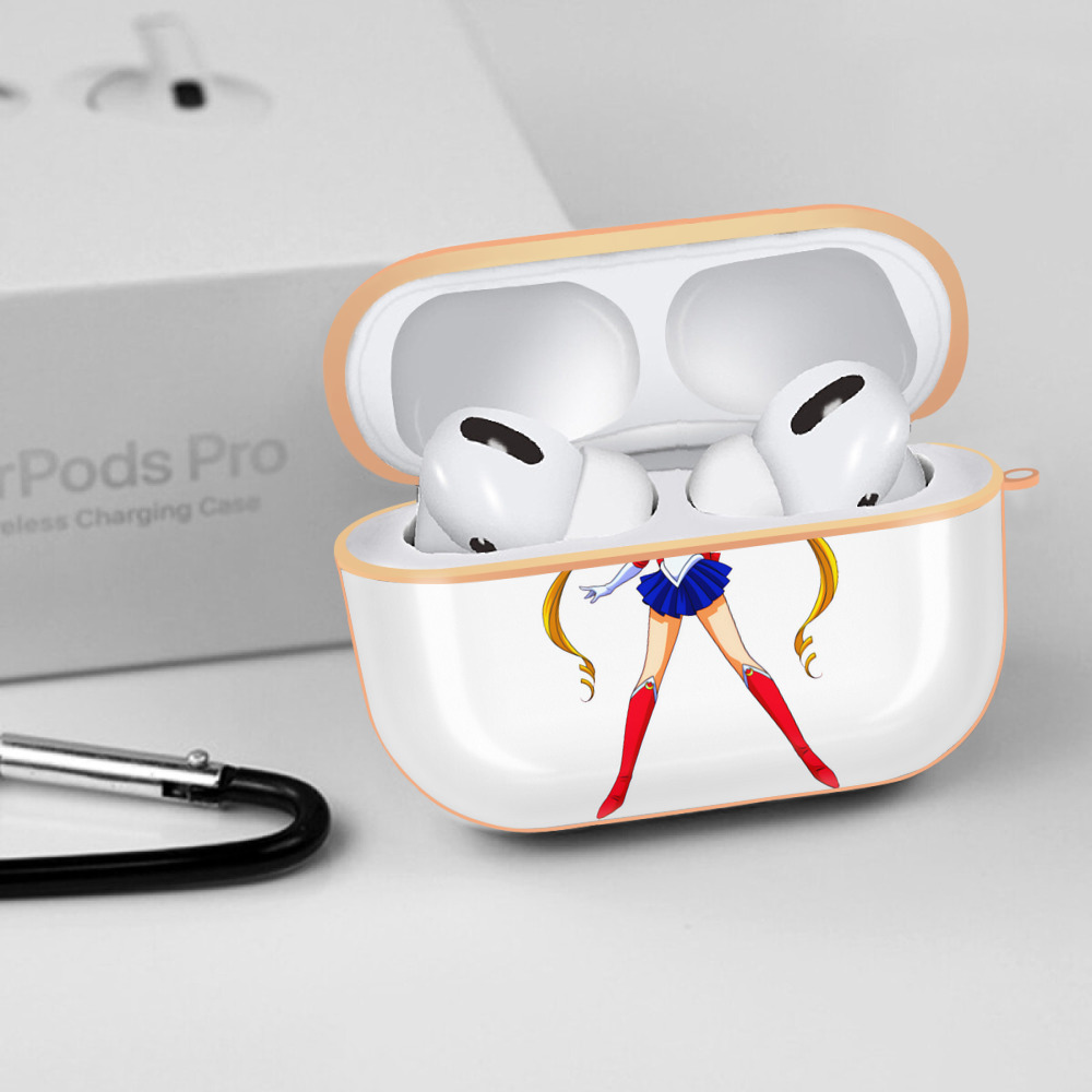 美少女戦士セーラームーン 月野 うさぎ つきの うさぎ Sailor Moon Tsukino Usagi 【AirPods Pro用】ハードシェル保護ケース｜耐衝撃・防指紋・カラビナ付き商品仕様