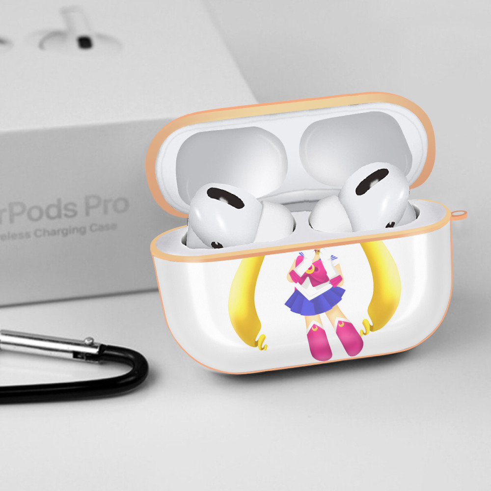 美少女戦士セーラームーン 月野 うさぎ つきの うさぎ Sailor Moon Tsukino Usagi 【AirPods Pro用】ハードシェル保護ケース｜耐衝撃・防指紋・カラビナ付き商品仕様