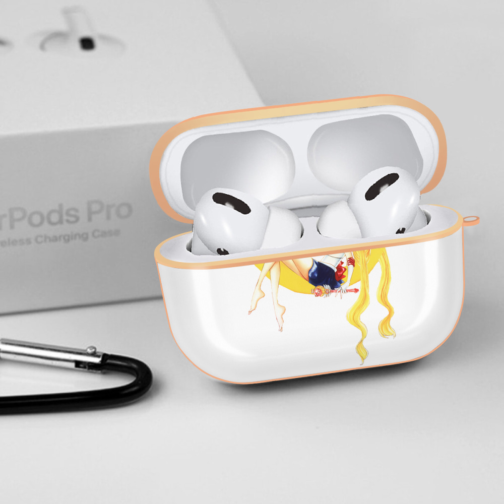 美少女戦士セーラームーン 月野 うさぎ つきの うさぎ Sailor Moon Tsukino Usagi 【AirPods Pro用】ハードシェル保護ケース｜耐衝撃・防指紋・カラビナ付き商品仕様