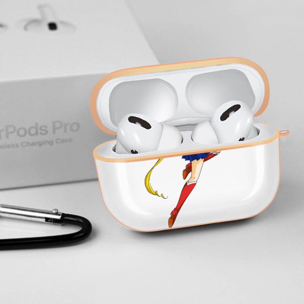 美少女戦士セーラームーン 月野 うさぎ つきの うさぎ Sailor Moon Tsukino Usagi 【AirPods Pro用】ハードシェル保護ケース｜耐衝撃・防指紋・カラビナ付き商品仕様