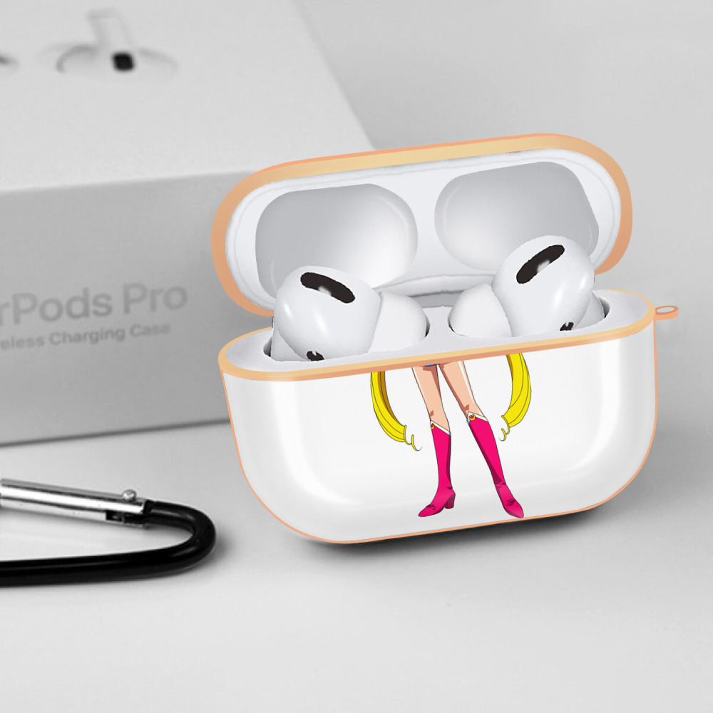 美少女戦士セーラームーン 月野 うさぎ つきの うさぎ Sailor Moon Tsukino Usagi 【AirPods Pro用】ハードシェル保護ケース｜耐衝撃・防指紋・カラビナ付き商品仕様