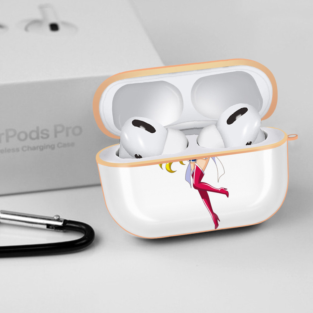 美少女戦士セーラームーン 月野 うさぎ つきの うさぎ Sailor Moon Tsukino Usagi 【AirPods Pro用】ハードシェル保護ケース｜耐衝撃・防指紋・カラビナ付き商品仕様