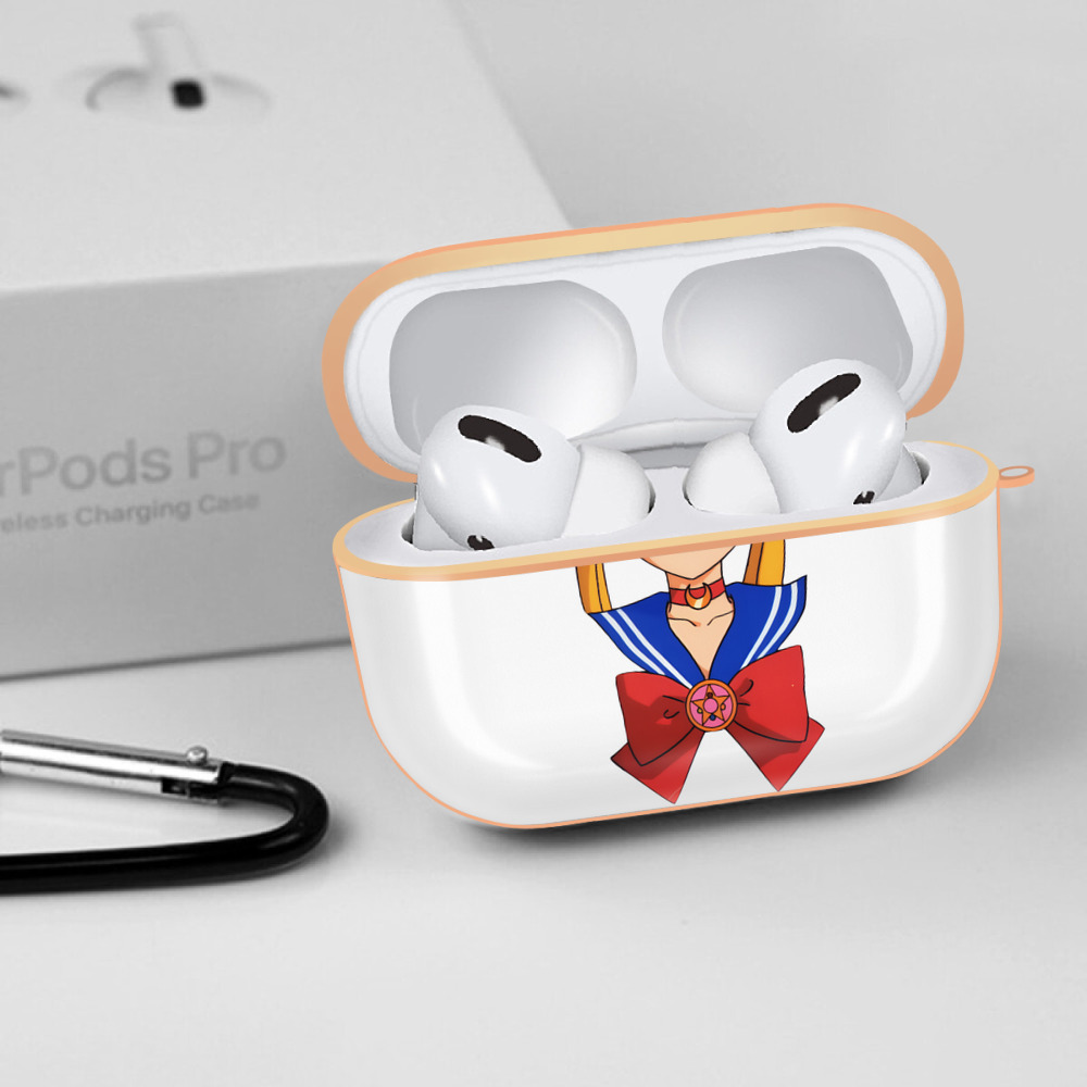 美少女戦士セーラームーン 月野 うさぎ つきの うさぎ Sailor Moon Tsukino Usagi 【AirPods Pro用】ハードシェル保護ケース｜耐衝撃・防指紋・カラビナ付き商品仕様