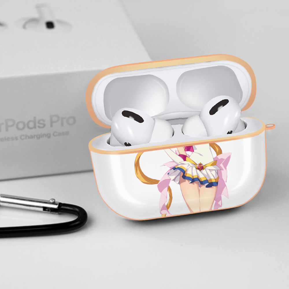 美少女戦士セーラームーン 月野 うさぎ つきの うさぎ Sailor Moon Tsukino Usagi 【AirPods Pro用】ハードシェル保護ケース｜耐衝撃・防指紋・カラビナ付き商品仕様