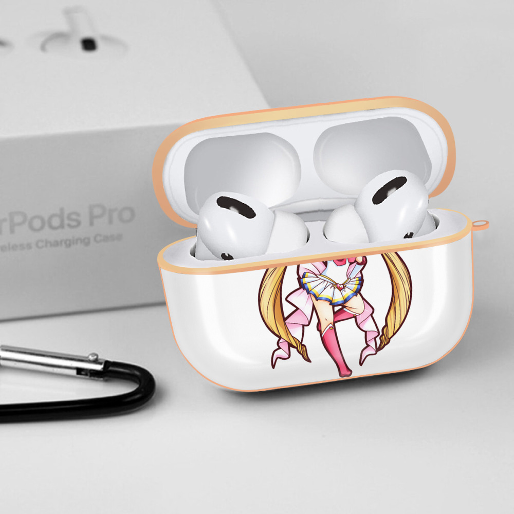 美少女戦士セーラームーン 月野 うさぎ つきの うさぎ Sailor Moon Tsukino Usagi 【AirPods Pro用】ハードシェル保護ケース｜耐衝撃・防指紋・カラビナ付き商品仕様