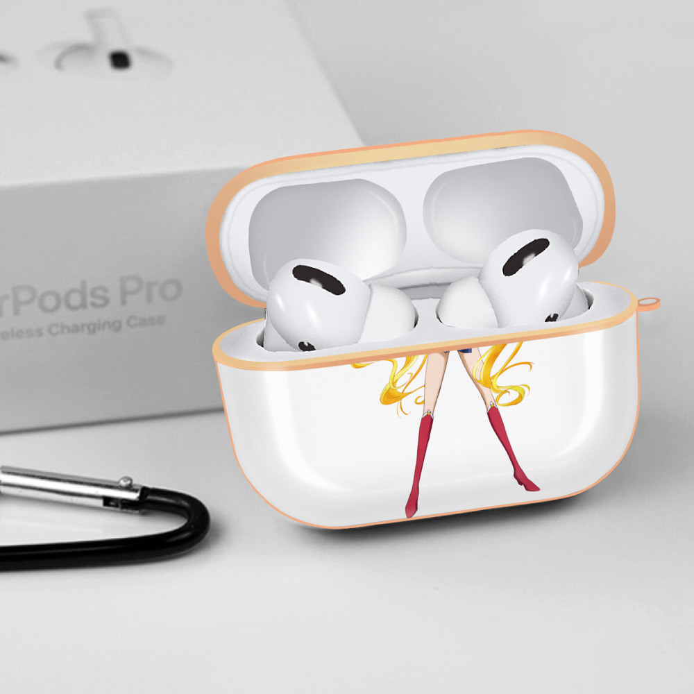 美少女戦士セーラームーン 月野 うさぎ つきの うさぎ Sailor Moon Tsukino Usagi 【AirPods Pro用】ハードシェル保護ケース｜耐衝撃・防指紋・カラビナ付き商品仕様