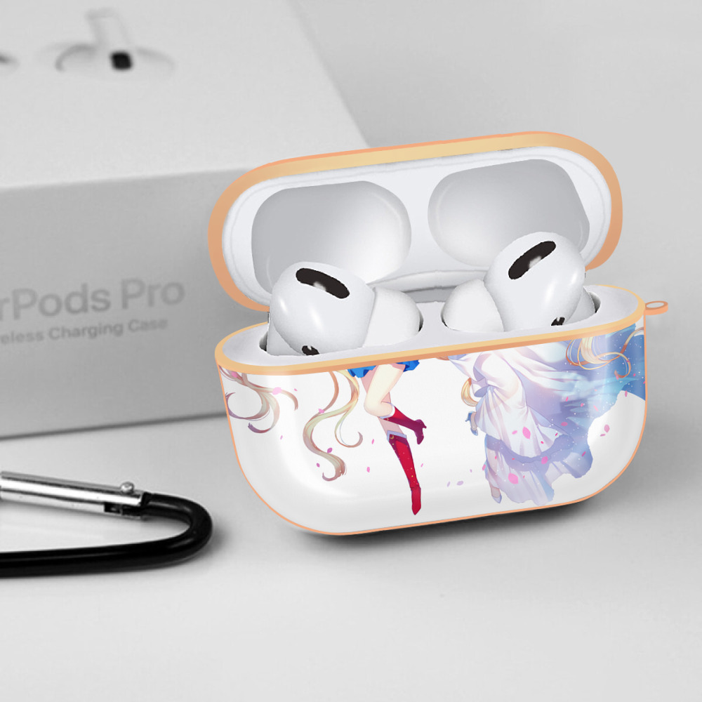 美少女戦士セーラームーン 月野 うさぎ つきの うさぎ Sailor Moon Tsukino Usagi 【AirPods Pro用】ハードシェル保護ケース｜耐衝撃・防指紋・カラビナ付き商品仕様
