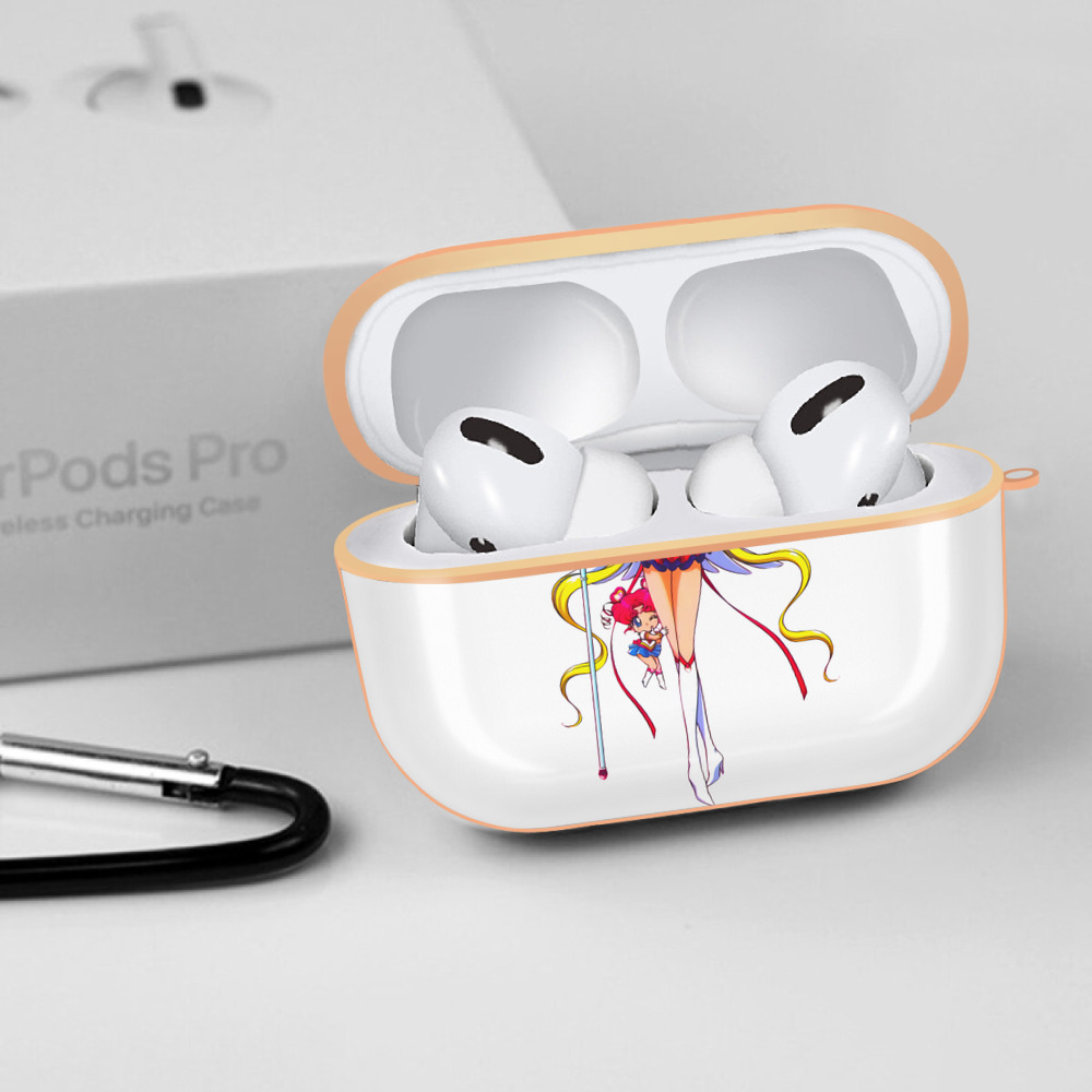 美少女戦士セーラームーン 月野 うさぎ つきの うさぎ Sailor Moon Tsukino Usagi 【AirPods Pro用】ハードシェル保護ケース｜耐衝撃・防指紋・カラビナ付き商品仕様