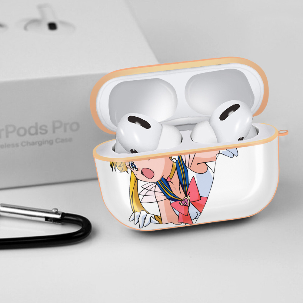 美少女戦士セーラームーン 月野 うさぎ つきの うさぎ Sailor Moon Tsukino Usagi 【AirPods Pro用】ハードシェル保護ケース｜耐衝撃・防指紋・カラビナ付き商品仕様