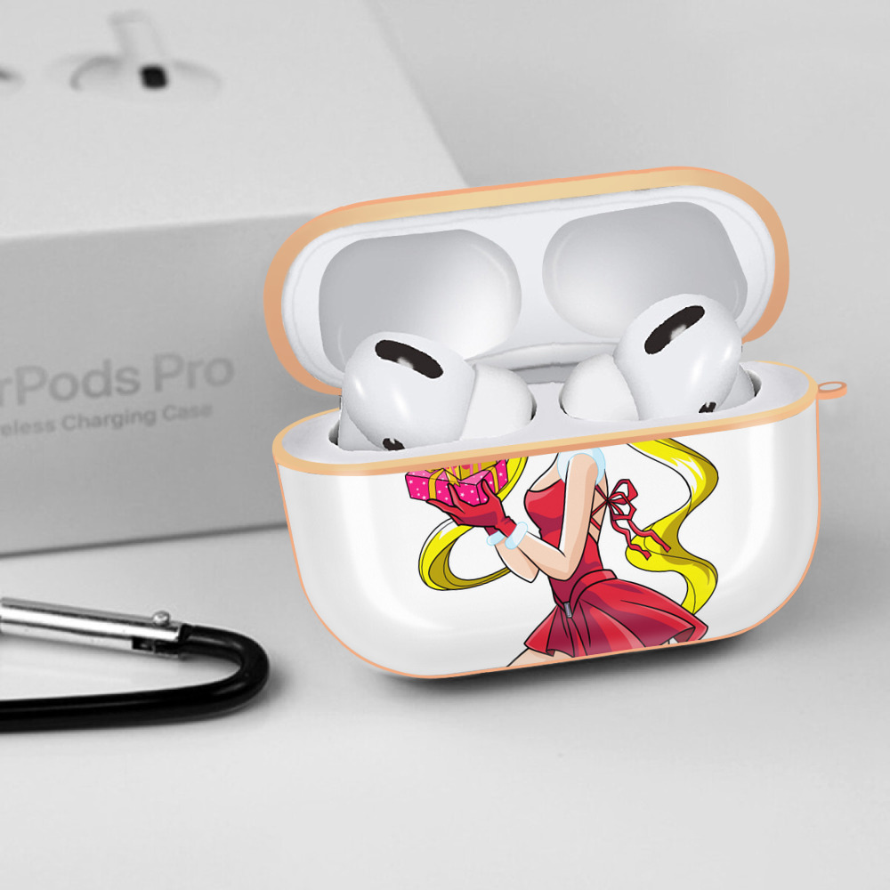美少女戦士セーラームーン 月野 うさぎ つきの うさぎ Sailor Moon Tsukino Usagi 【AirPods Pro用】ハードシェル保護ケース｜耐衝撃・防指紋・カラビナ付き商品仕様