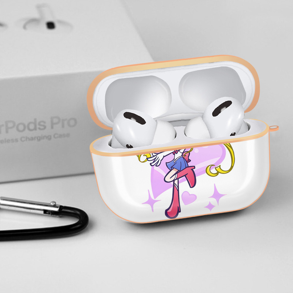 美少女戦士セーラームーン 月野 うさぎ つきの うさぎ Sailor Moon Tsukino Usagi 【AirPods Pro用】ハードシェル保護ケース｜耐衝撃・防指紋・カラビナ付き商品仕様