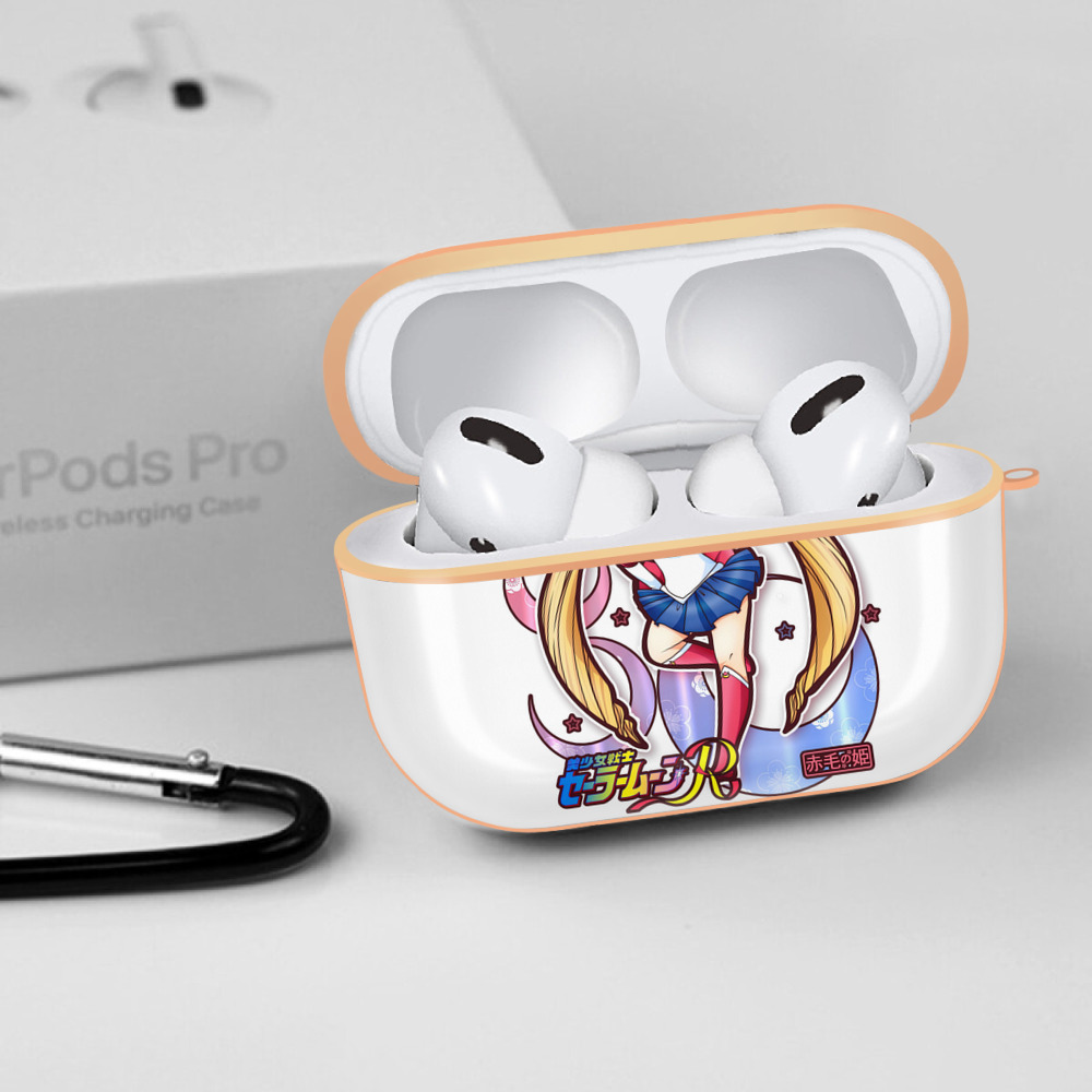 美少女戦士セーラームーン 月野 うさぎ つきの うさぎ Sailor Moon Tsukino Usagi 【AirPods Pro用】ハードシェル保護ケース｜耐衝撃・防指紋・カラビナ付き商品仕様