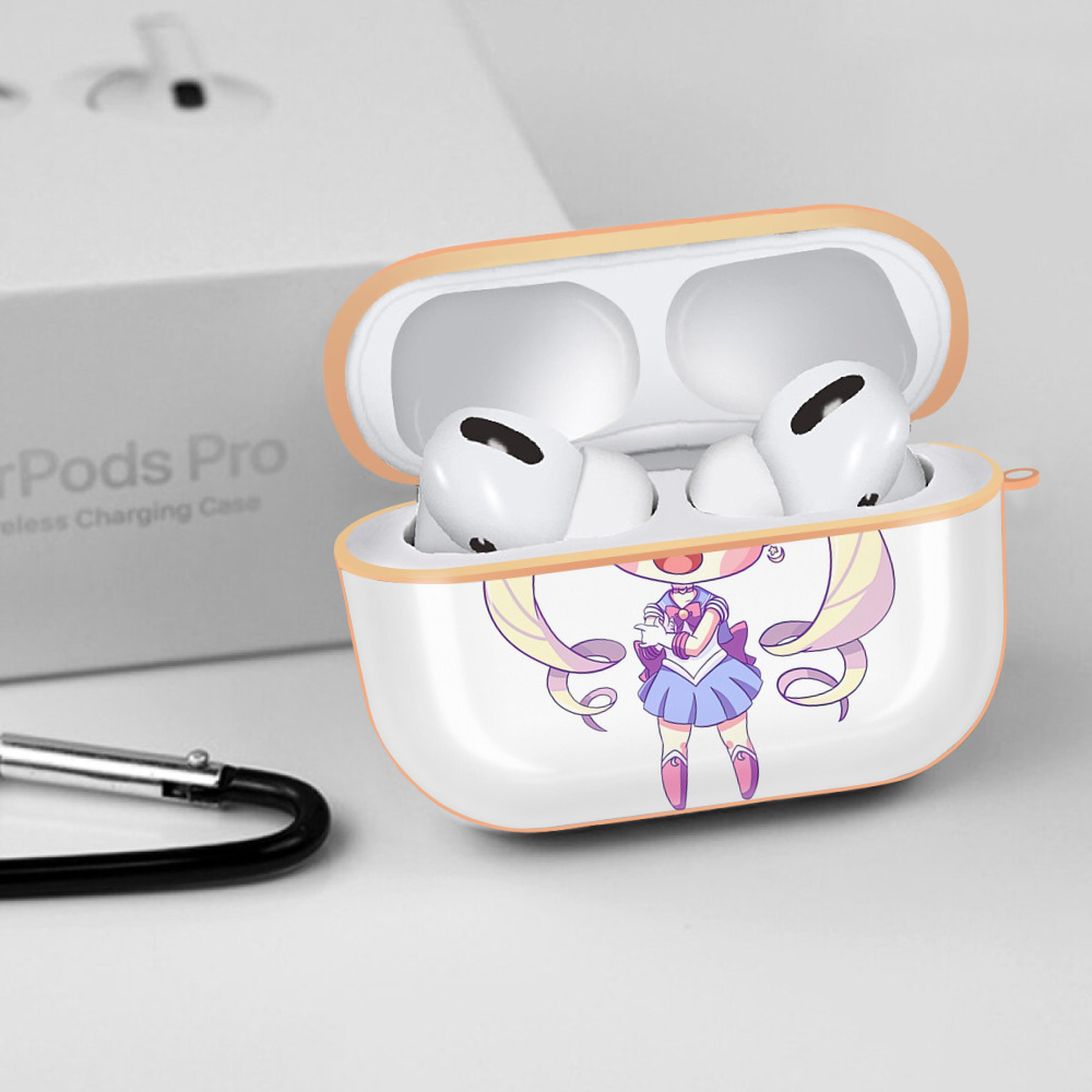美少女戦士セーラームーン 月野 うさぎ つきの うさぎ Sailor Moon Tsukino Usagi 【AirPods Pro用】ハードシェル保護ケース｜耐衝撃・防指紋・カラビナ付き商品仕様