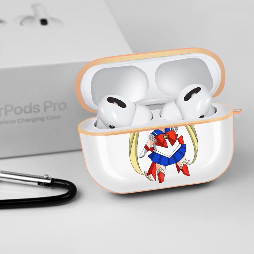 美少女戦士セーラームーン 月野 うさぎ つきの うさぎ Sailor Moon Tsukino Usagi 【AirPods Pro用】ハードシェル保護ケース｜耐衝撃・防指紋・カラビナ付き商品仕様