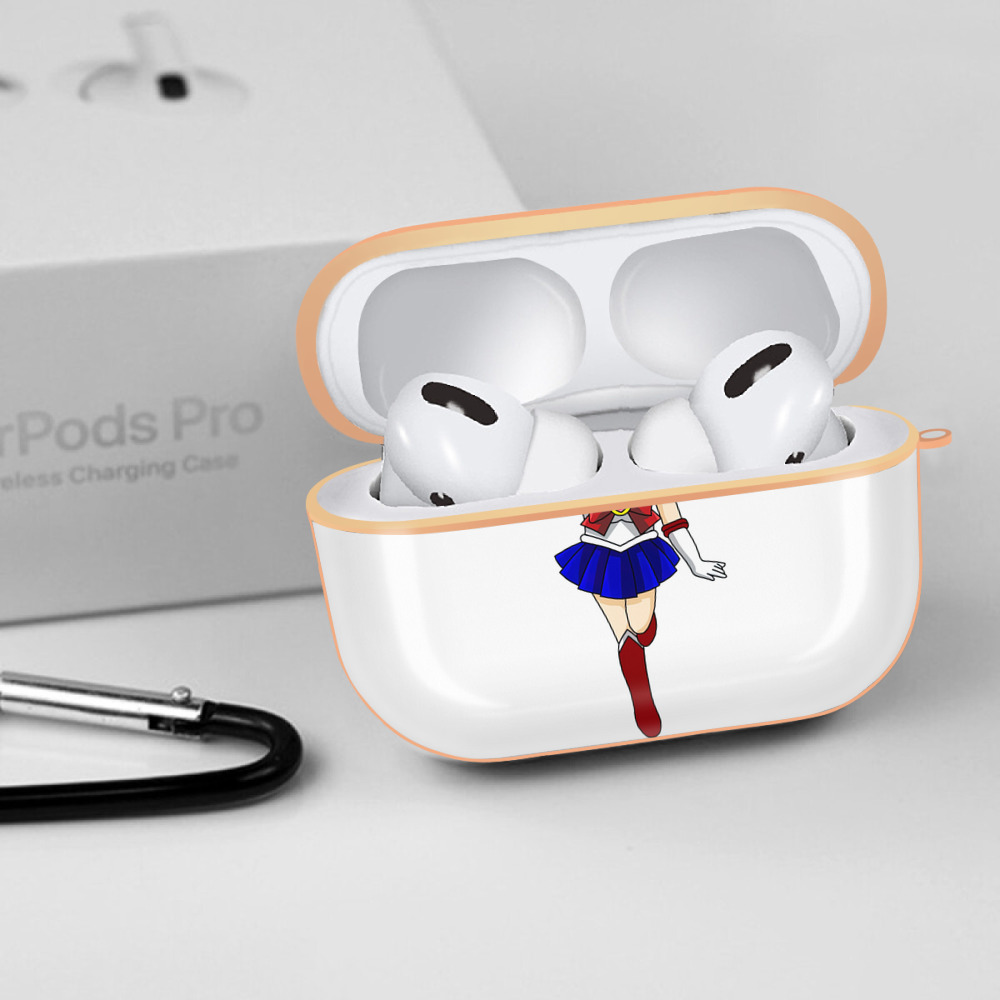 美少女戦士セーラームーン 月野 うさぎ つきの うさぎ Sailor Moon Tsukino Usagi 【AirPods Pro用】ハードシェル保護ケース｜耐衝撃・防指紋・カラビナ付き商品仕様