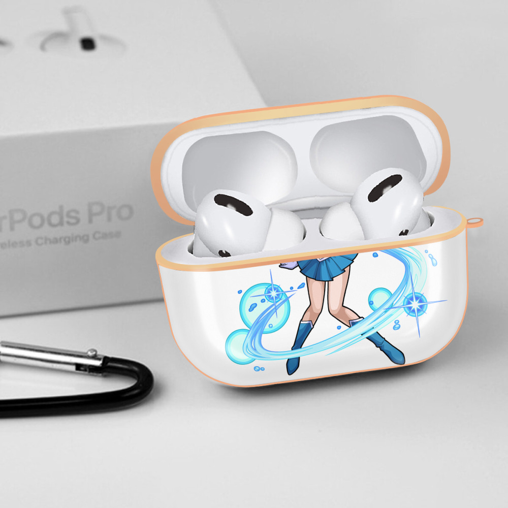 美少女戦士セーラームーン 水野 亜美 みずの あみ Sailor Moon Mizuno Ami 【AirPods Pro用】ハードシェル保護ケース｜耐衝撃・防指紋・カラビナ付き商品仕様