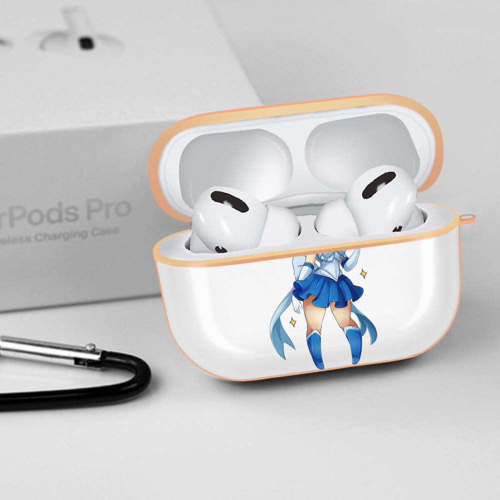 美少女戦士セーラームーン 水野 亜美 みずの あみ Sailor Moon Mizuno Ami 【AirPods Pro用】ハードシェル保護ケース｜耐衝撃・防指紋・カラビナ付き商品仕様