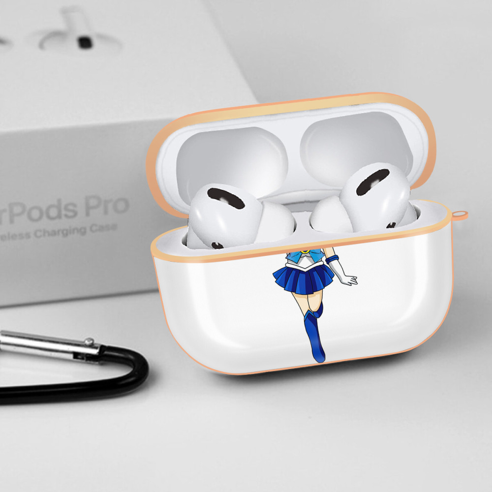 美少女戦士セーラームーン 水野 亜美 みずの あみ Sailor Moon Mizuno Ami 【AirPods Pro用】ハードシェル保護ケース｜耐衝撃・防指紋・カラビナ付き商品仕様