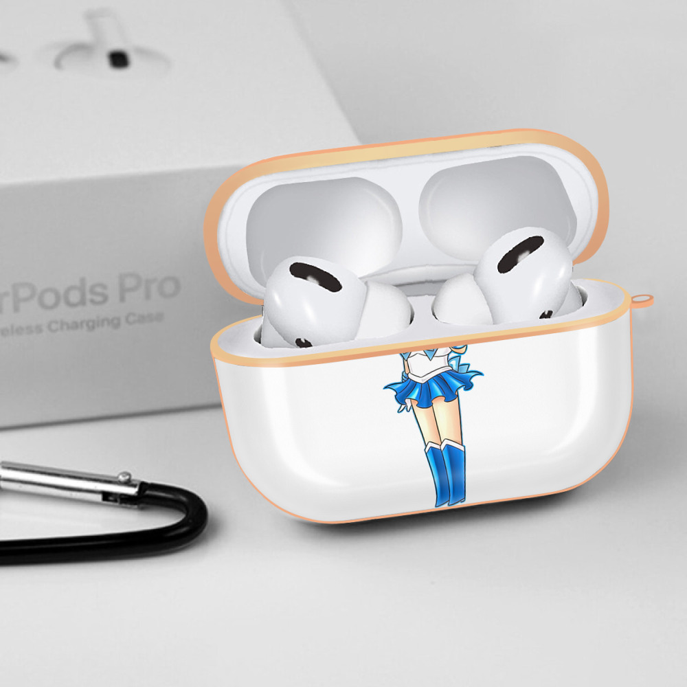 美少女戦士セーラームーン 水野 亜美 みずの あみ Sailor Moon Mizuno Ami 【AirPods Pro用】ハードシェル保護ケース｜耐衝撃・防指紋・カラビナ付き商品仕様