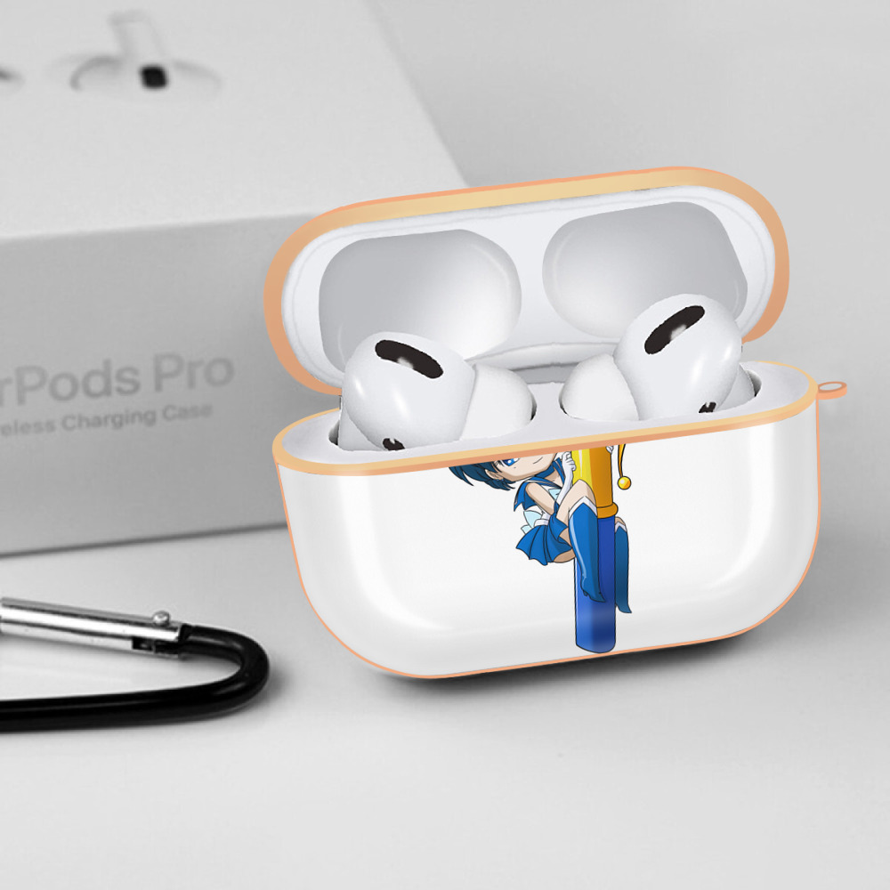 美少女戦士セーラームーン 水野 亜美 みずの あみ Sailor Moon Mizuno Ami 【AirPods Pro用】ハードシェル保護ケース｜耐衝撃・防指紋・カラビナ付き商品仕様