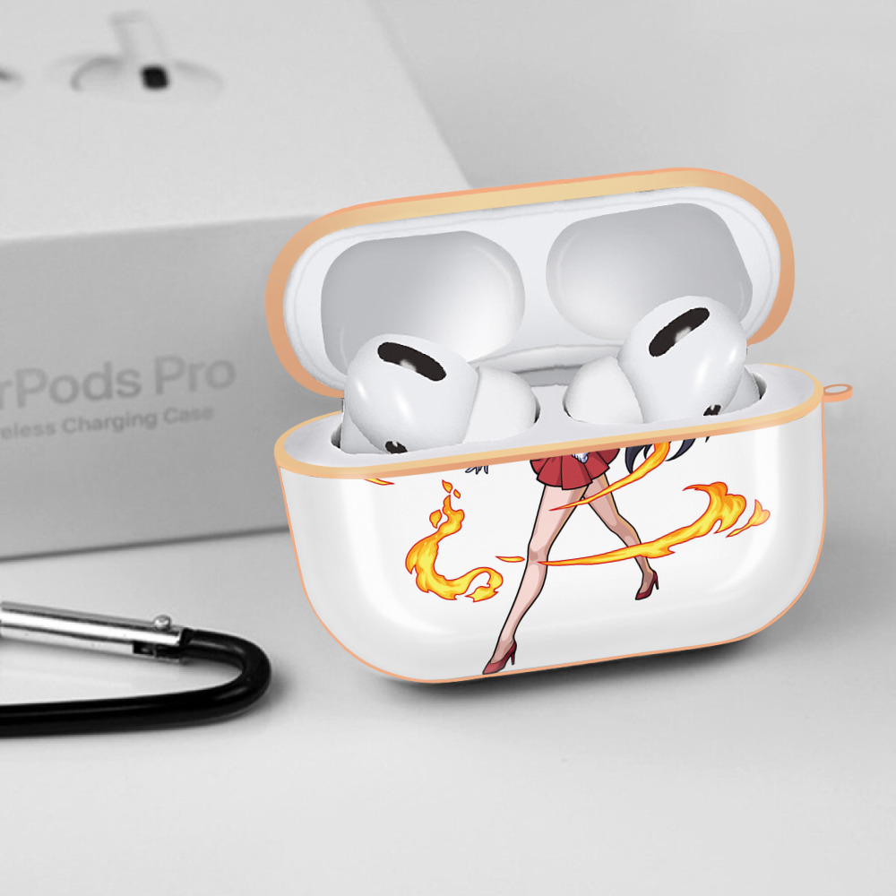 美少女戦士セーラームーン 火野レイ ひの レイ Sailor Moon Hino Rei （セーラーマーズ,Sailor Mars） 【AirPods Pro用】ハードシェル保護ケース｜耐衝撃・防指紋・カラビナ付き商品仕様