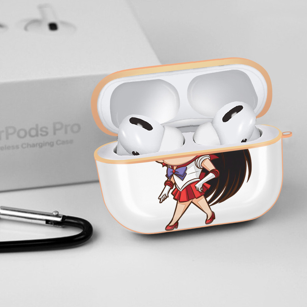 美少女戦士セーラームーン 火野レイ ひの レイ Sailor Moon Hino Rei （セーラーマーズ,Sailor Mars） 【AirPods Pro用】ハードシェル保護ケース｜耐衝撃・防指紋・カラビナ付き商品仕様