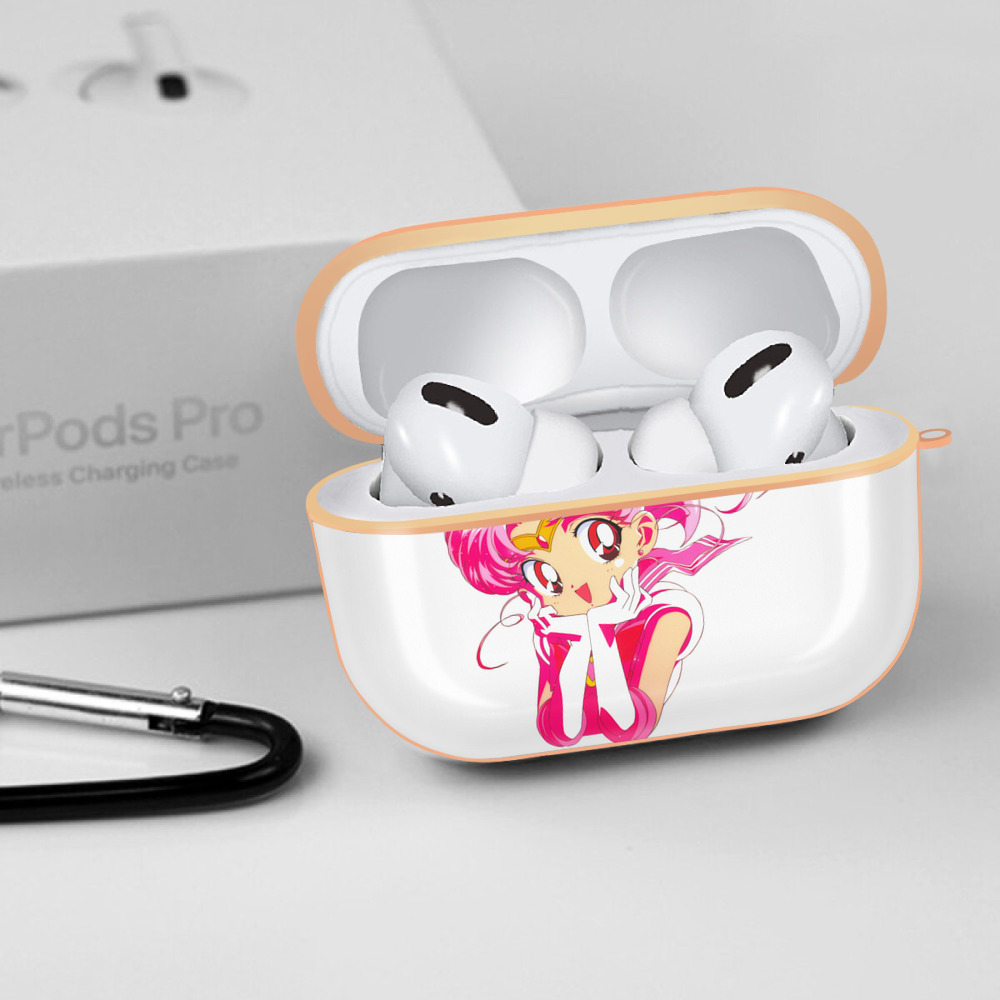 美少女戦士セーラームーン ちびうさ Sailor Moon Chibiusa Tsukino Usagi Small Lady Serenity 【AirPods Pro用】ハードシェル保護ケース｜耐衝撃・防指紋・カラビナ付き商品仕様