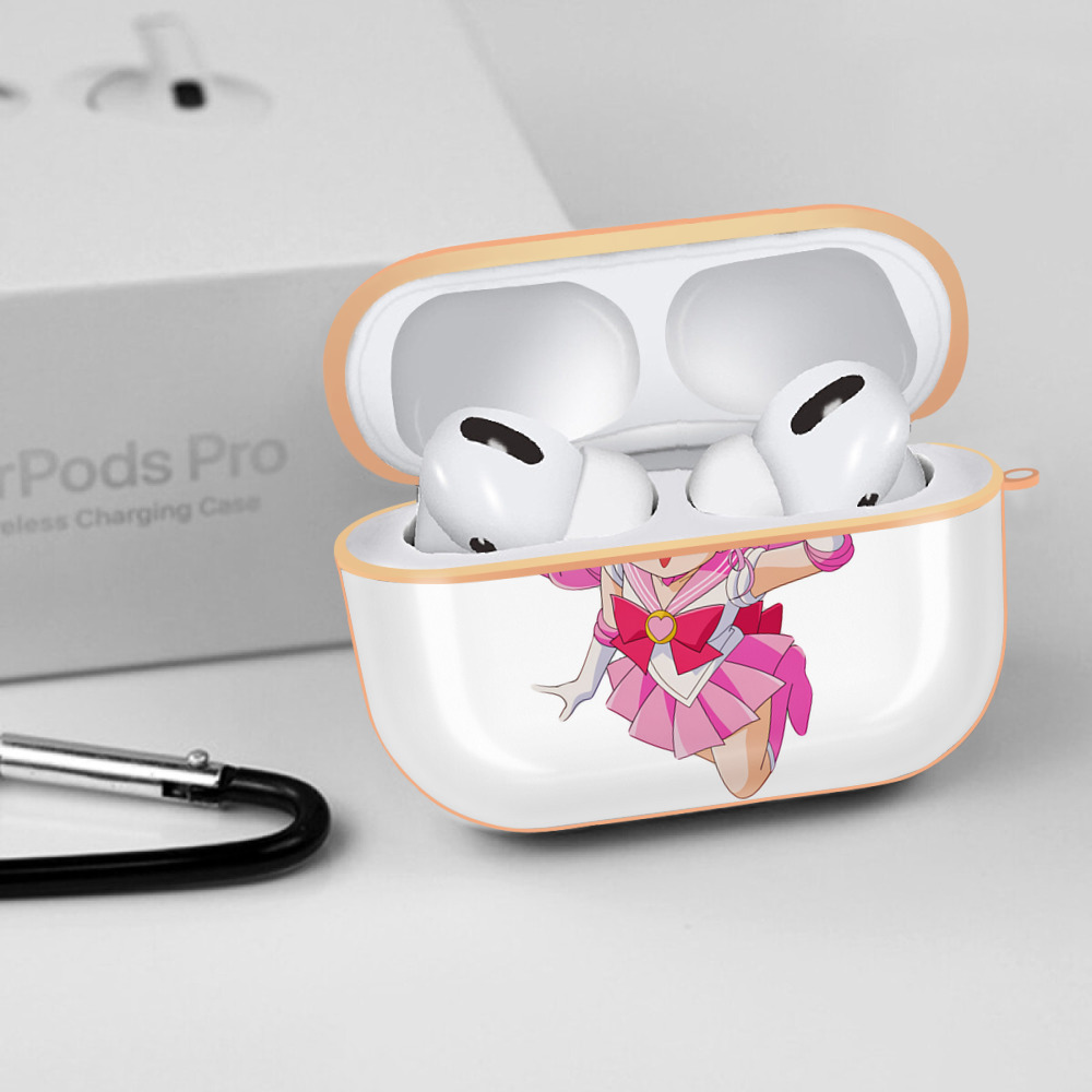 美少女戦士セーラームーン ちびうさ Sailor Moon Chibiusa Tsukino Usagi Small Lady Serenity 【AirPods Pro用】ハードシェル保護ケース｜耐衝撃・防指紋・カラビナ付き商品仕様