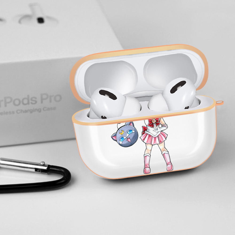 美少女戦士セーラームーン ちびうさ Sailor Moon Chibiusa Tsukino Usagi Small Lady Serenity 【AirPods Pro用】ハードシェル保護ケース｜耐衝撃・防指紋・カラビナ付き商品仕様
