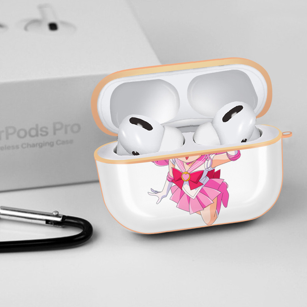 美少女戦士セーラームーン ちびうさ Sailor Moon Chibiusa Tsukino Usagi Small Lady Serenity 【AirPods Pro用】ハードシェル保護ケース｜耐衝撃・防指紋・カラビナ付き商品仕様